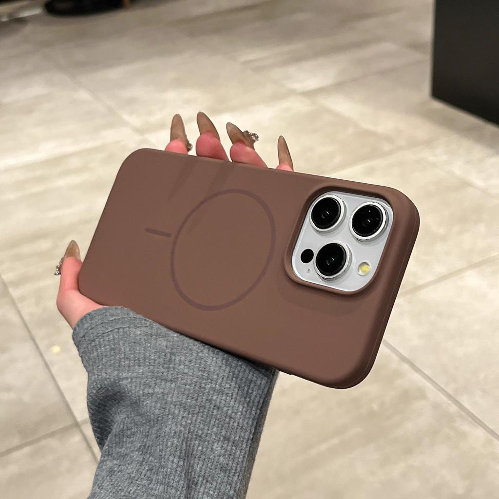 Applicable To IPhone17proMax Liquid Silicone Magnetic Suction Phone Case Apple 16 Advanced Sense Anti Fall 15 Protective Case