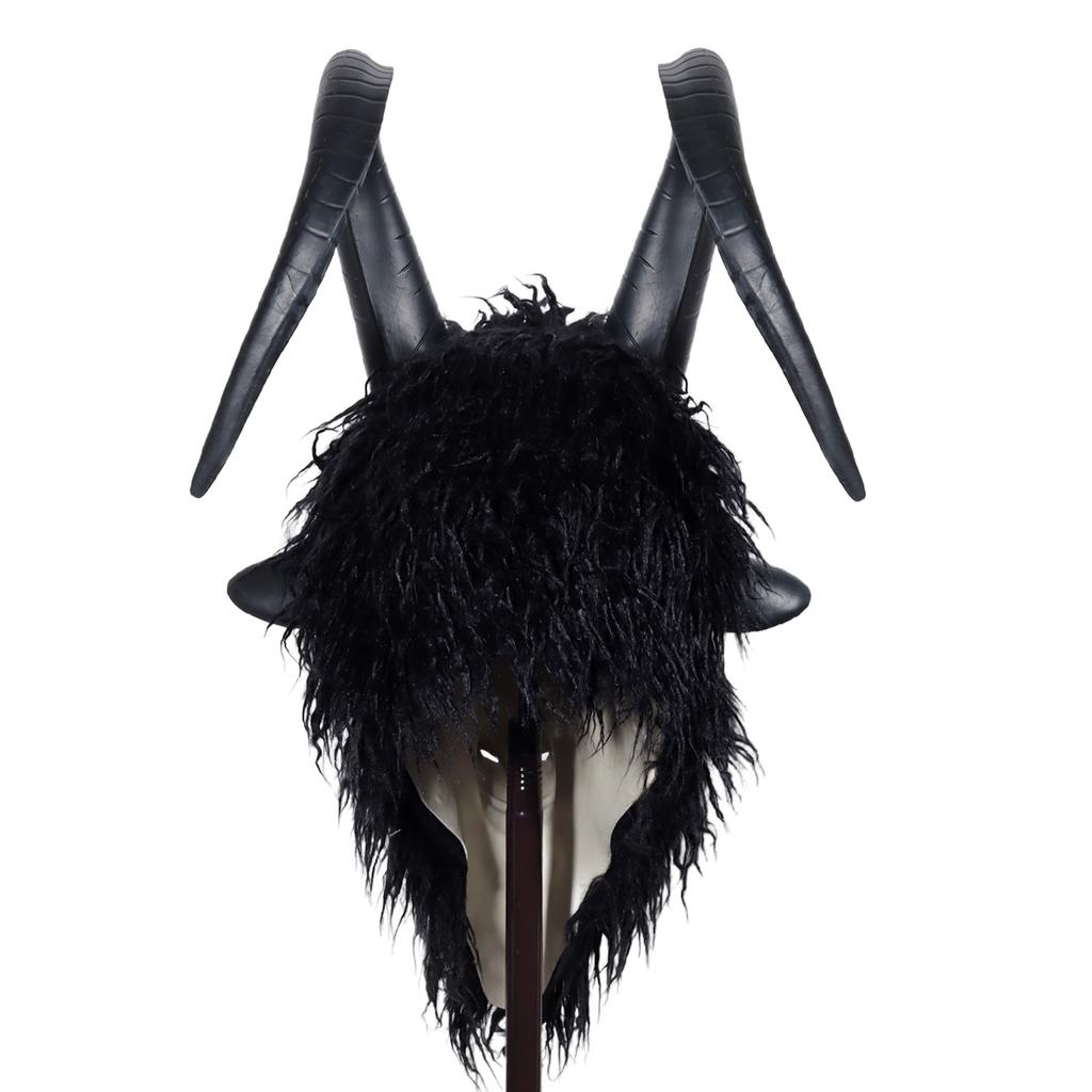 Tierziegenmaske Cosplay Böser Schwarzer Phillip Ziegenbock Mit Großen Hörnern Latexhelm Halloween Karneval Verkleidungsparty Kostüm Requisiten