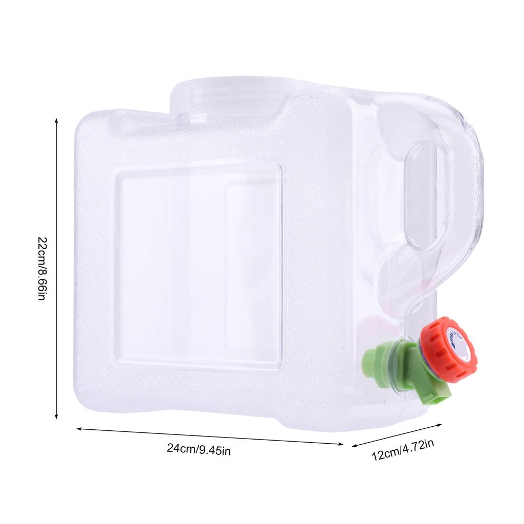 5L Emergency Water Storage Tank Lightweight Camping Water Dispenser with Faucet with Handle for Camping Vehicle Car