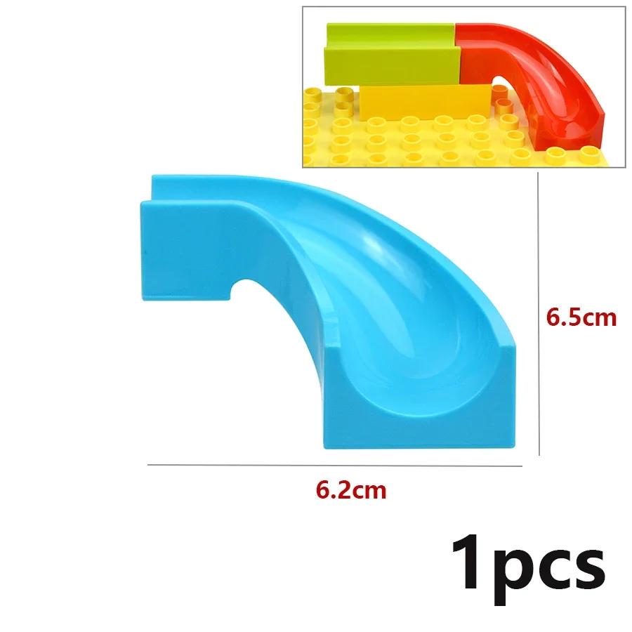 Nagy méretű csúszda, verseny, futópálya, labda, tégla, nagy részecske, építőkocka, tölcsér, csúszda, labirintus, kiegészítők, gyerekjátékok, kompatibilis duploe-k