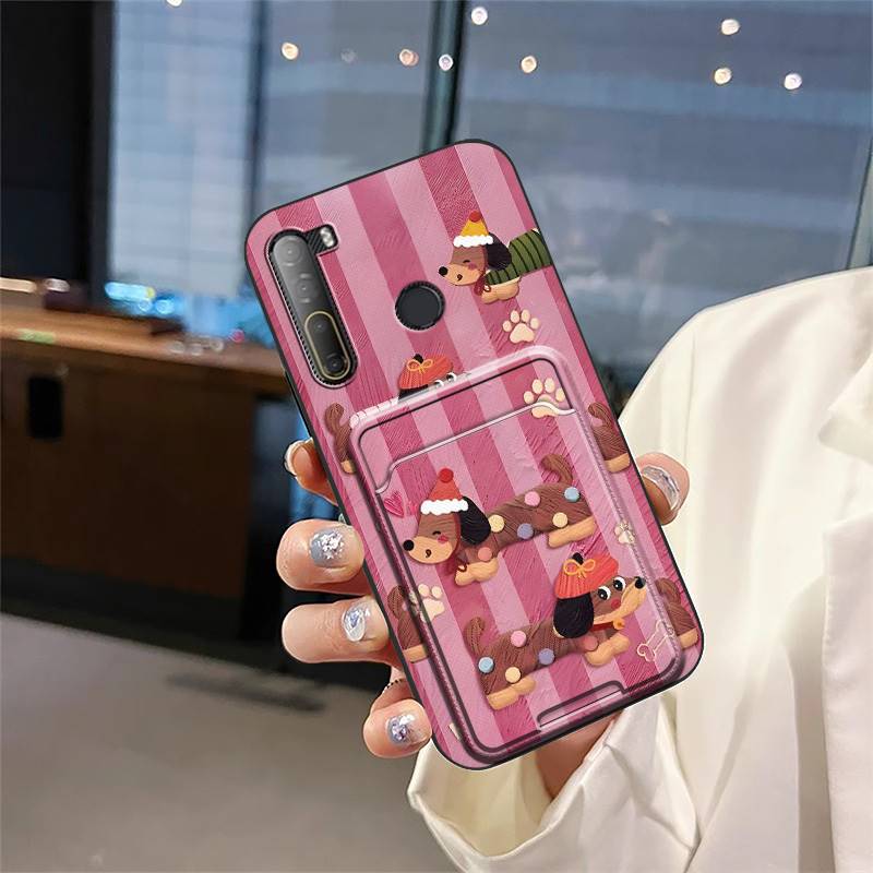 Card bag Cute Phone Case For HTC Desire 20 Pro/D20 Pro Graffiti Soft case Anti-knock Back Cover protective TPU Anti-dust