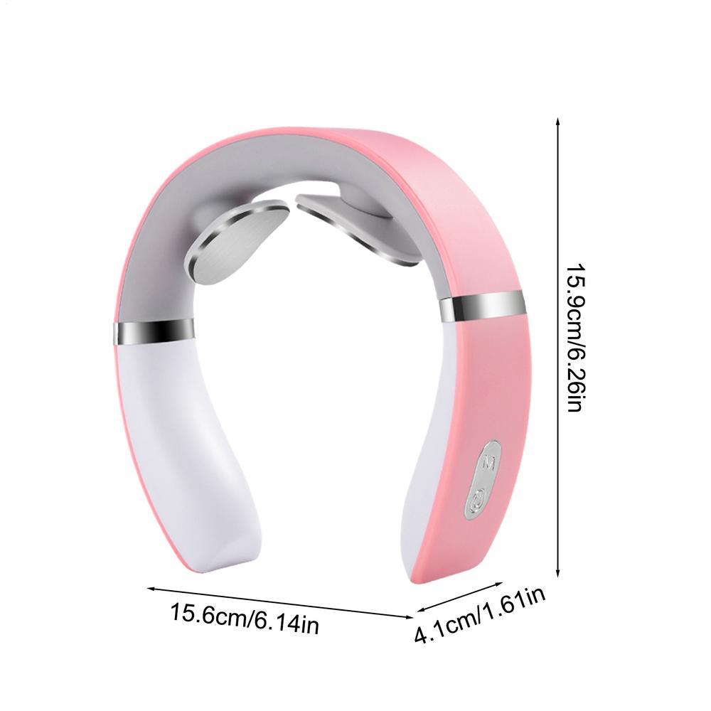 Neck Massager With Heat Cordless Neck Massager Professional Portable Deep Tissue Rechargeable 10 Modes Adjustable Vibrating