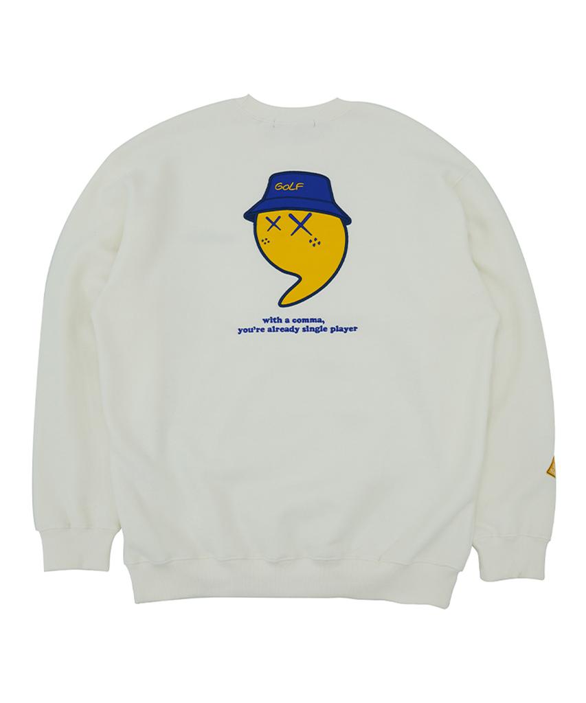 UPPERSTROP [Up9078] Upst Golf Double-Fleece Sweatshirt Ivory