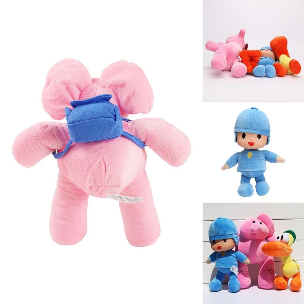 Adorable Set Of 4 Pocoyo Elly Pato Loula Soft Plush Stuffed Figure Toy Dolls For Kids