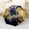 Mbappe Customized Name Umbrella Compact Travel Automatic Umbrella Retractable Design with 8-Rib Durability Compact Design