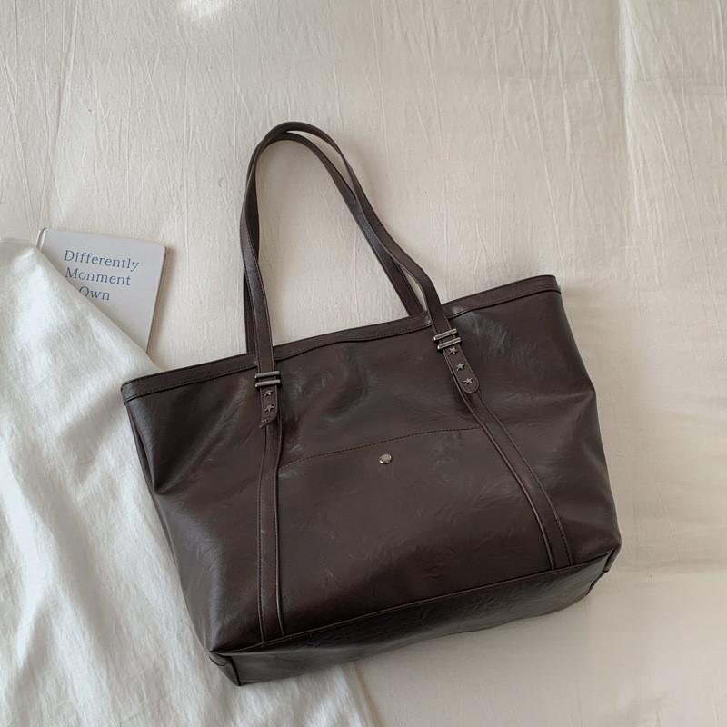 IELGY Ladies Tote Bag Retro Merad Color All-Match Portable One-Shoulder Large-Capacity Commuter Bag