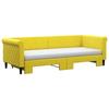 VidaXL Daybed with Trundle Bed and Mattress Yellow 80x200 Cm Velvet 3197793