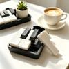 Mini Piano Keyboard Fidget Clicker Toy Satisfying Press Feeling Portable Keychain For Adults Office Stress Relief