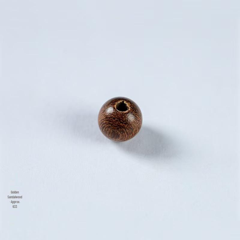 Natürliche Holzperlen: Grünes Sandelholz, Rotes Sandelholz, Ebenholz, Goldener Seidensandelholz, Zypresse - DIY-Zubehör