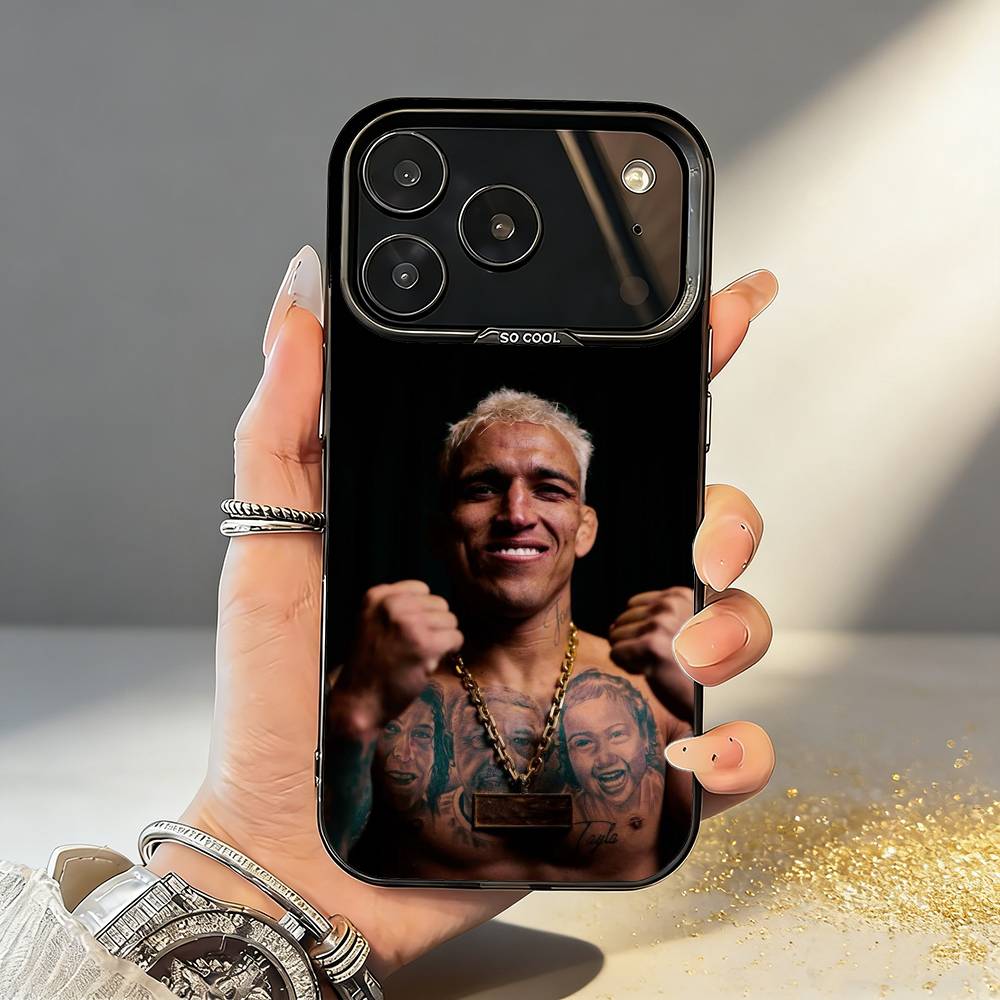 F-Fighter C-Charles Oliveira Do Bronx Phone Case For iPhone17,16,15,14,13,12,11,Pro,MAX White Matte Shockproof Cover