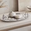 Oval Decorative Tray with Insert Easy to Clean for Living Room