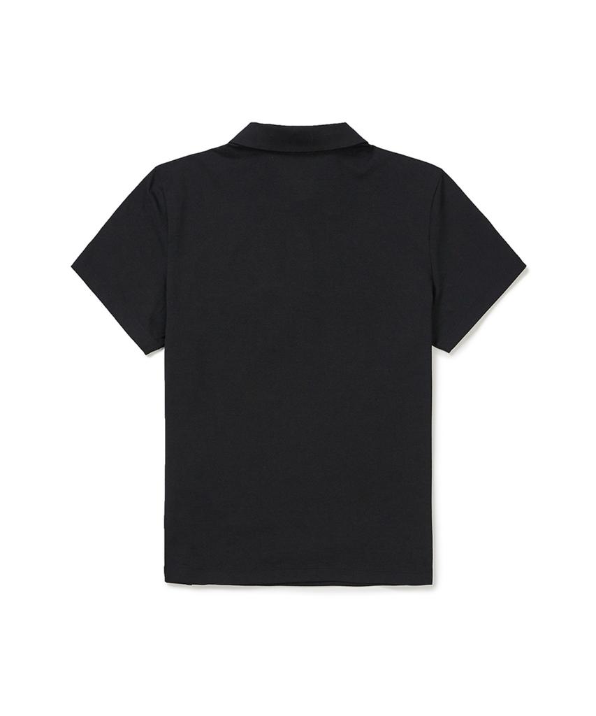 SNOWPEAK APPAREL Quick-Dry Women'S Short Sleeve Polo Shirt (S25Mwtps15) Black