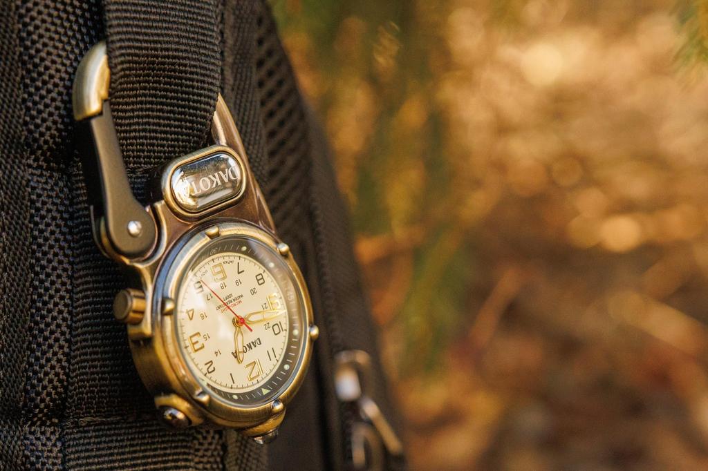 Dakota Mini Clip Microlight Clip Watch Carabiner Watch Lighted Watch Unisex Outdoor Gift Fishing Hunting Outdoor Tactical Watch with LED Light Watch