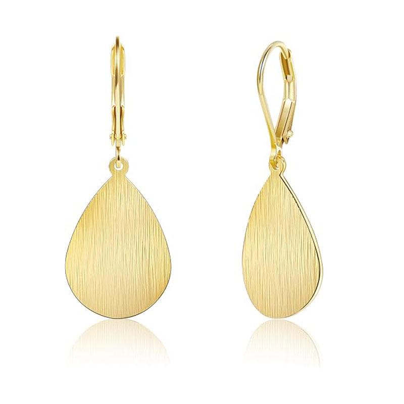 Elegant Striped Teardrop Pendant Earrings for Women