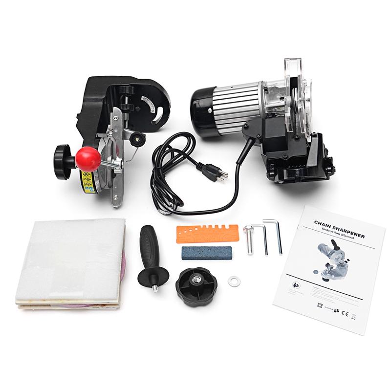 Large Grinding Wheels Saw Chain Grinder Electric Chainsaw Sharpener 3600RPM AU/UK/EU/US Plug for Bench Chainsaw Sharpener 230W