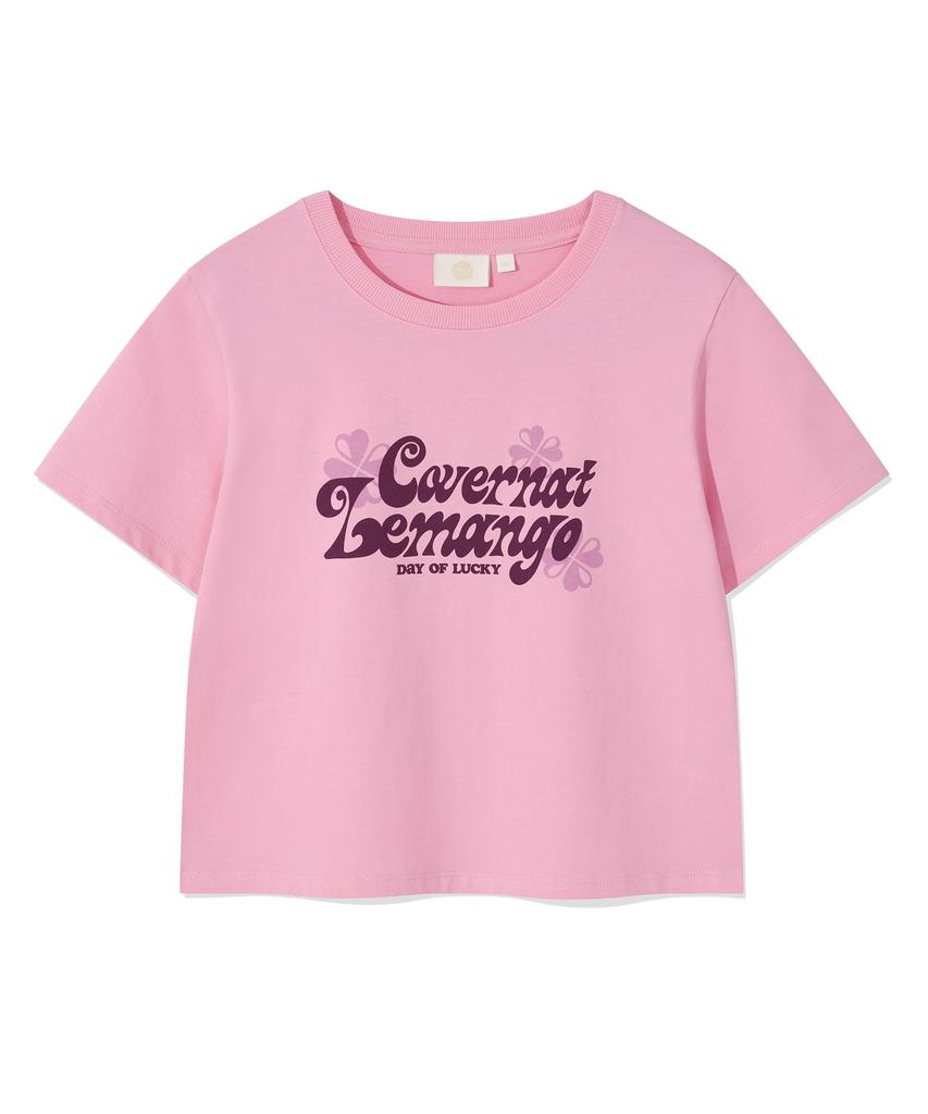 COVERNAT WOMAN [Covernat X Lemango] Women'S Graphic Crop T-Shirt Pink