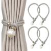 Beaded Curtain Tiebacks - Set of 4, Adjustable for Homes & Offices, Stylish & Versatile Design