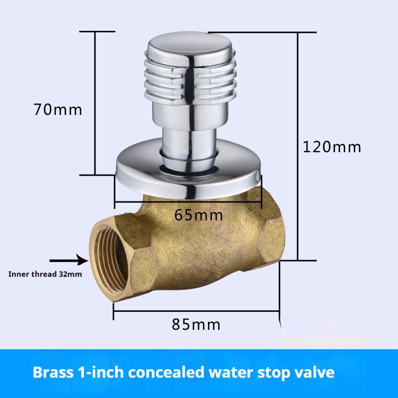 1Pcs Copper Bathtub Faucet Valve 1/2'' 3/4'' Bathroom Shower Cold Water Tap Valve Single Handle Concealed Angle Valve Accessory