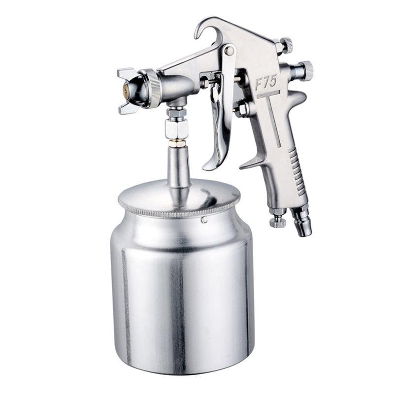 

2025 Trend F-75S HVLP Gravity Siphon Air Spray Gun Bottom Feed Paint Sprayer With Regulator 600Cc Cup Capacity(44-73 PSI)