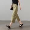 SOFSIL Women's Casual High-Waist Straight-Leg Cropped Pants