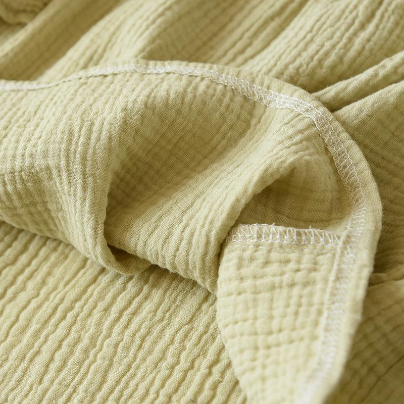 Summer New Women's Pajamas Short-sleeved Shorts Two-piece Set 100% Cotton Crepe Vest + Shorts Sweet Home Clothes Two-piece Set