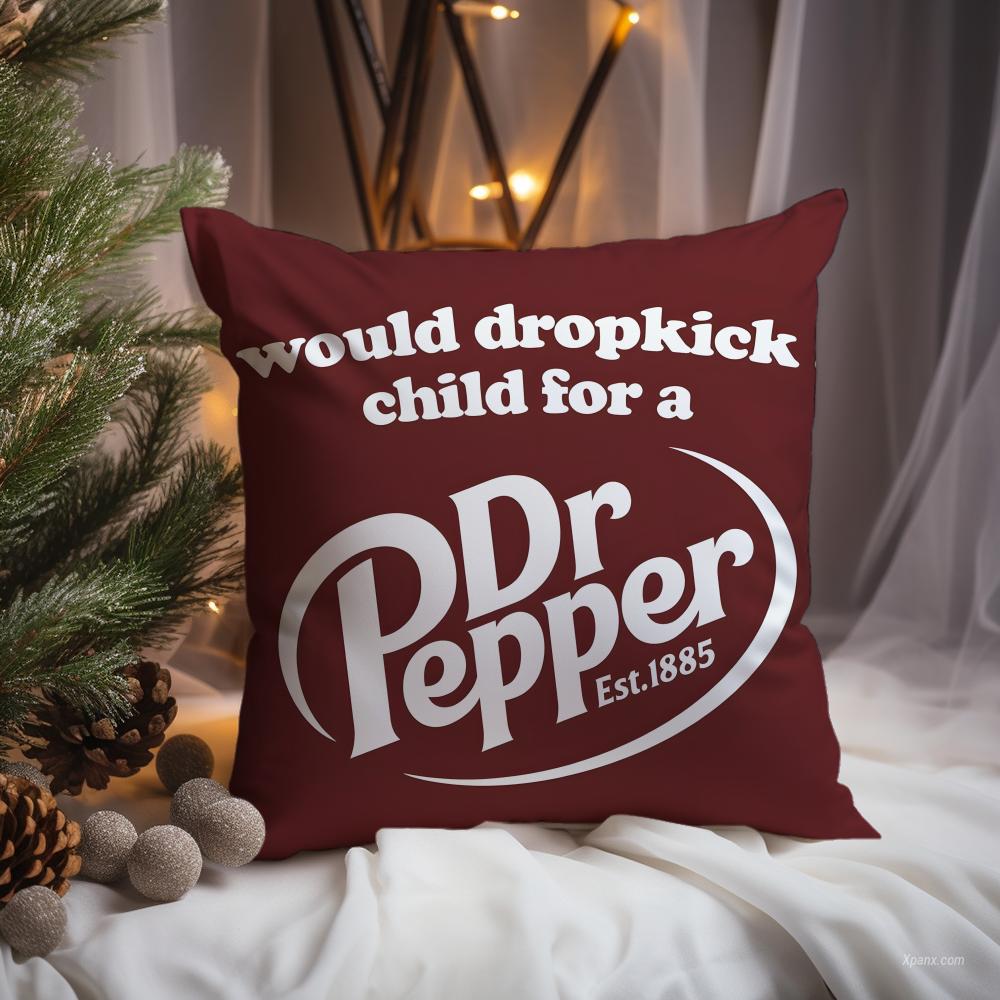 

Классический логотип D-Dr Pepper Наволочка Премиум Комфорт Двусторонняя Наволочка - Дизайн Два в Одном для Любой Комнаты и Салона Автомобиля 12x12Inch