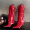 Fashion Eilyken Winter Pointed Toe Patent Leather Women Knee High Boots Sexy Thin High Heels Prom Female Shoes
