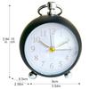 Metal Silent Alarm Clock with Night Lights Spherical Foiled Clock Face Student and Children's Desktop Alarm Clock