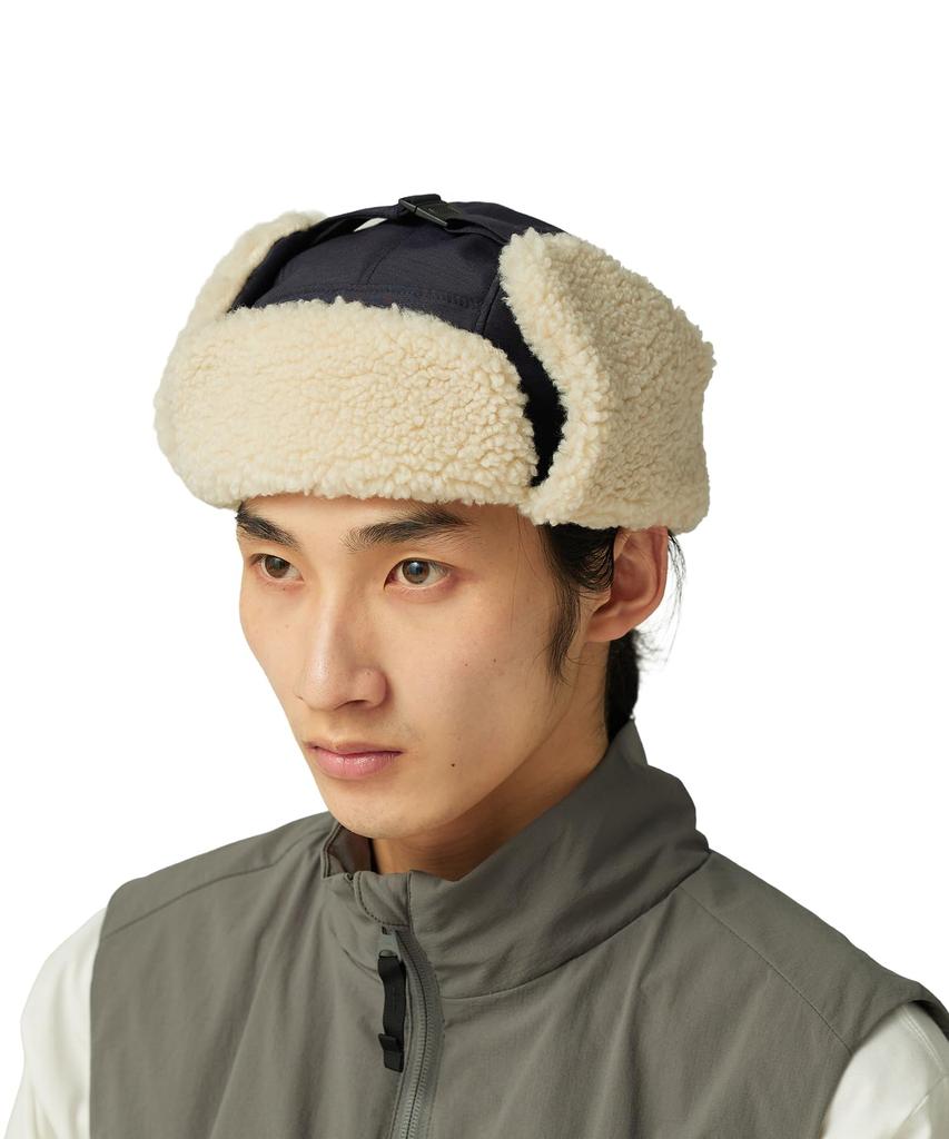 Snow Peak FR Flight Cap Flight Pilot Trapper and Navy AC-25AU008 Cap, Headwear, Men's Women's,