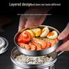 304 Food-Grade Stainless Steel Round Lunch Box