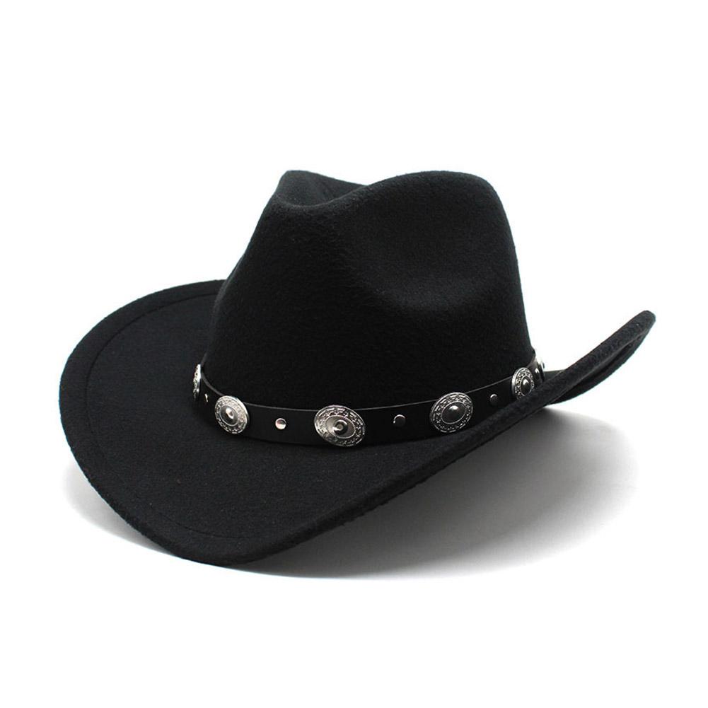 Western Style Cowboy Hat For Women Fashionable Trendy Cowboy Summer Hat Protection Formal Brimm R4X8