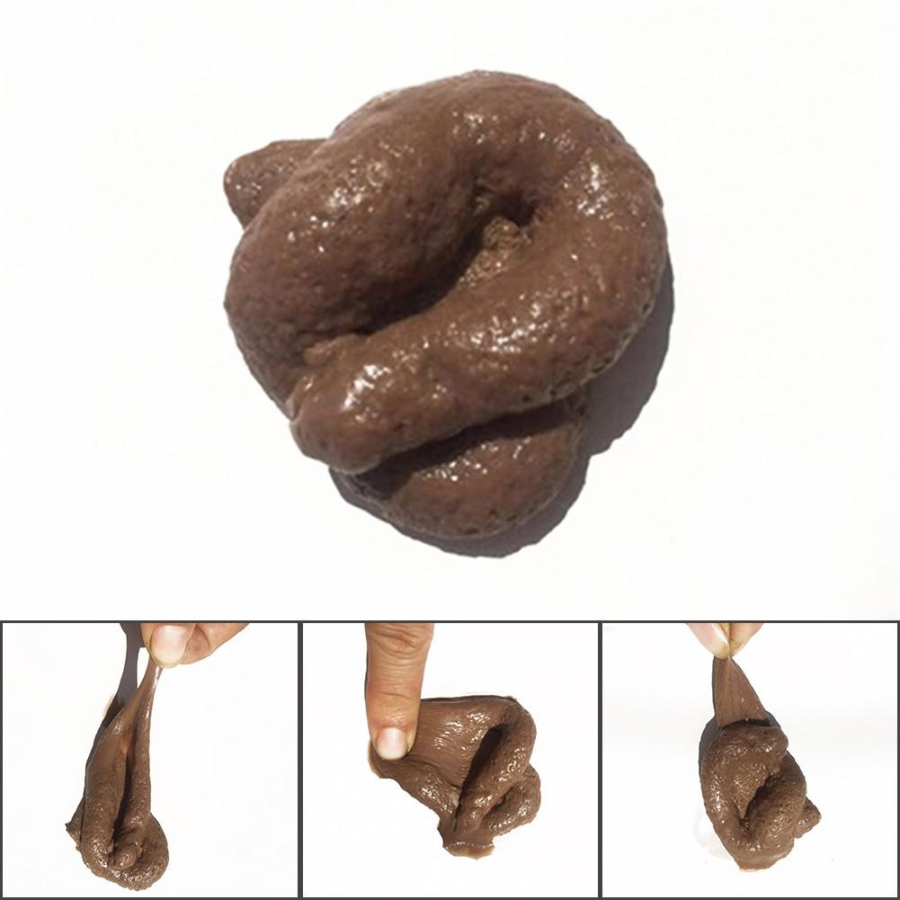 Soft Sticky Rubber Realistic Fake Poo Waste Turd for Fun Pranks and Jokes