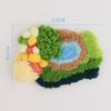 Latch Hook Coaster Kits for Adults Beginners Moss Simple Embroidery DIY Crochet Yarn Rugs Hooking Craft Kit for Gift Home Decor