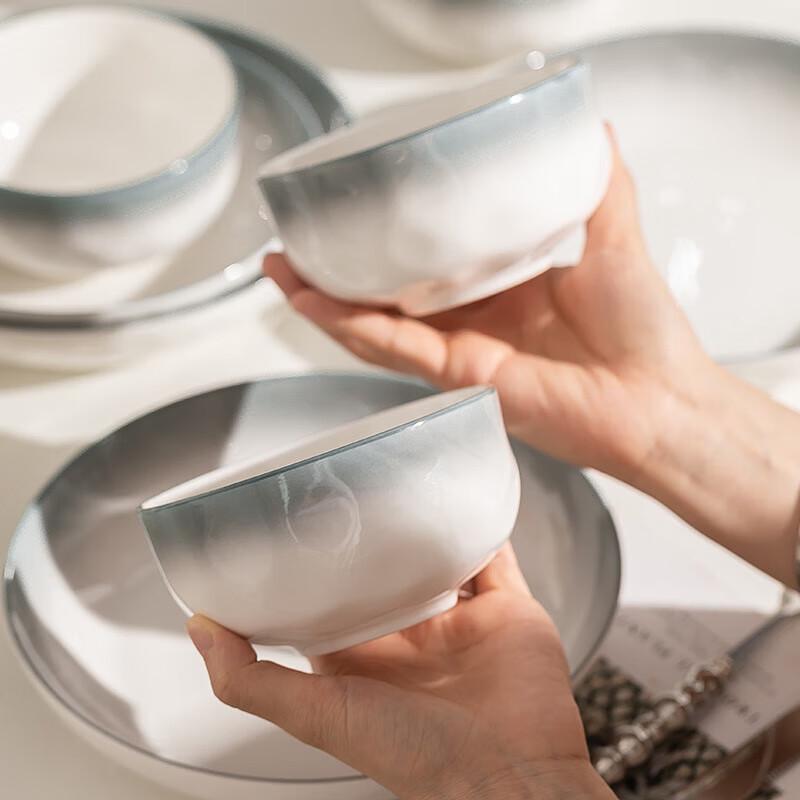 Morder Lanka Gradient Underglaze Ceramic Dinnerware Set