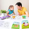Portable Watercolor Painting Book 6 Sheets Farm Dinosaur Coloring Book Paint Brush Gouache Book Kids Picture Drawing Stationery