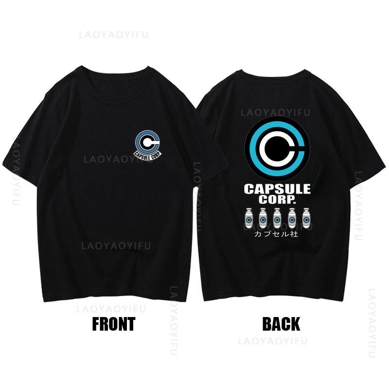 CAPSULE CORP Theme 100Cotton Men T Shirt Tops Japanese Anime Tshirts Harajuku Street Clothing Summer Casual Short Sleeve Tees
