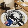 Football Club Pattern Round Rug, Indoor/Outdoor Mat, for Picnic, Gameroom, Bedroom, Office, Living Room, Home Decor Carpet, Birthday Gift