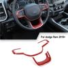Interior Steering Wheel Frame Cover Trim For Dodge Ram 1500 18+ Red Carbon Fiber