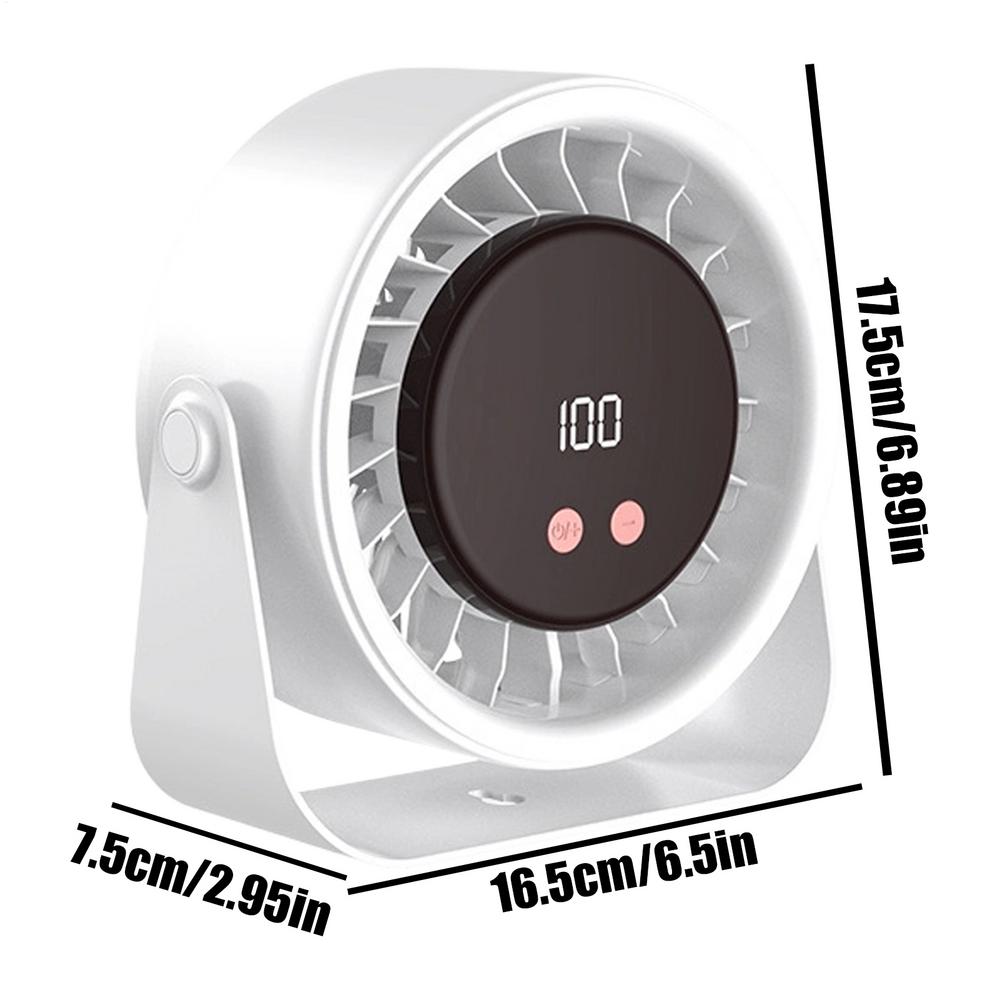 

Small Desk Fan Rechargeable Quiet Desktop Cooling Supplies Rechargeable USB Desk Fan For Summer Travel Hiking Backpacking белый