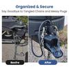 Trailer Tow Chain High-Strength Aluminum Metal Rust-Proof Safety Chain Organizer for RV Trailer Hitch Neatly Stores 7-Way Trailer Plugs Towing Gear