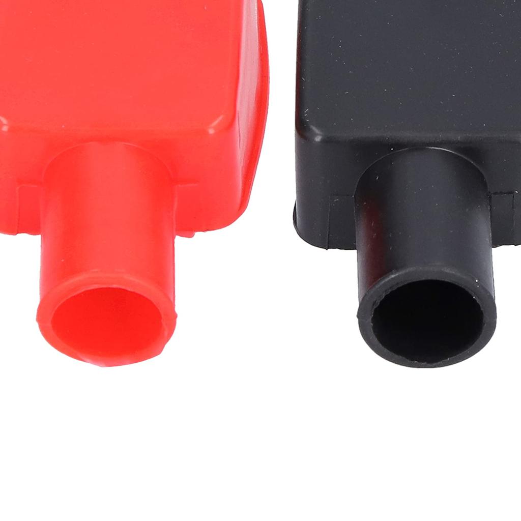 KIMISS 2pcs Terminal Cover, Universal Positive Negative Post Stud Cap Rubber Flexible Terminal Cap Insulated Protective Boots