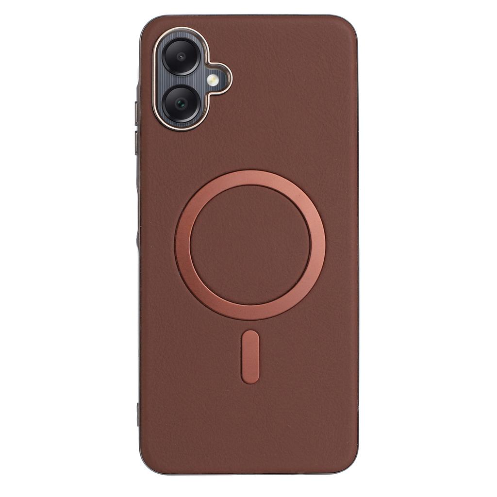 For Samsung Galaxy A06 5G/Galaxy A06 4G Case BINFEN COLOR BF40 Magnetic Case Electroplated PU + TPU Phone Back Cover