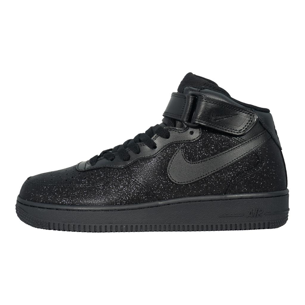 Nike Air Force 1 Abrasion Resistant Mid Top Skateboard Shoes Unisex Black CW2289-001(Team133-mid)
