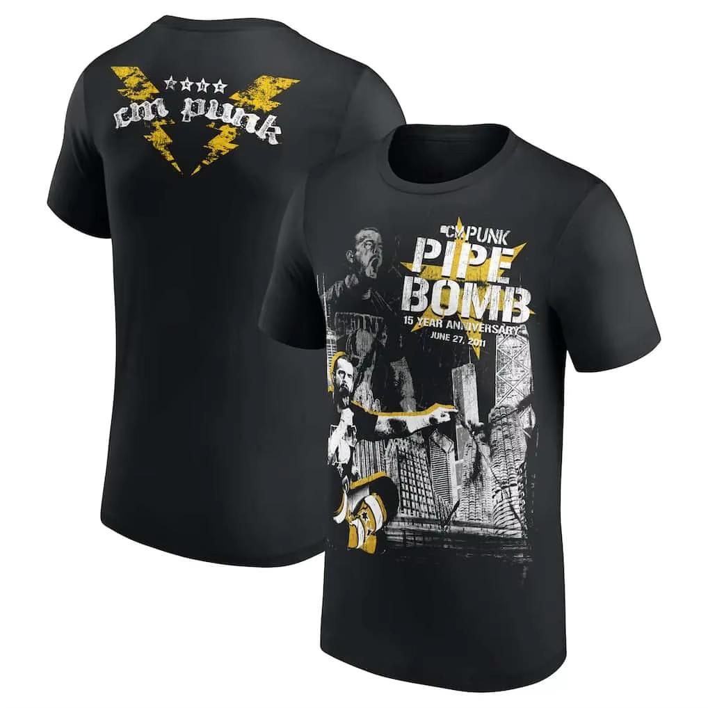 2026 Summer Hot Sale CM Punk Chicago Made T-shirt Men Women Vintage Top Unisex Lightweight Printed Short Sleeve Casual Outdoor Cotton T-shirt