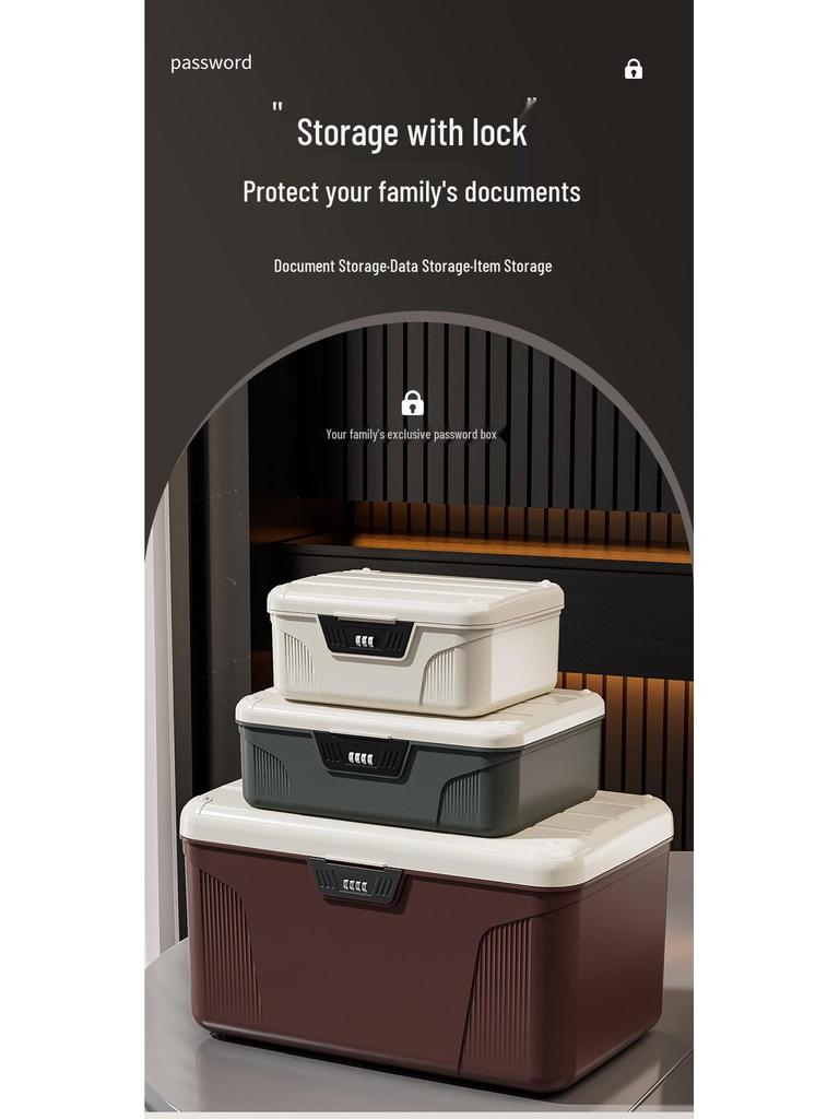 Organizator securizat pentru parole și documente cu separatoare - Depozitare blocabilă pentru cosmetice și esențiale auto