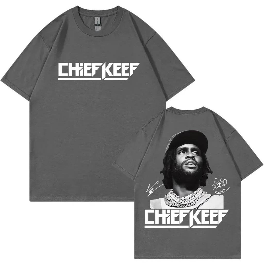 Rapper Chief Keef Graphic T ShirtsUnisex Hip Hop Vintage T-shirt High Quality 100%cotton Short Sleeve T-shirts Streetwear