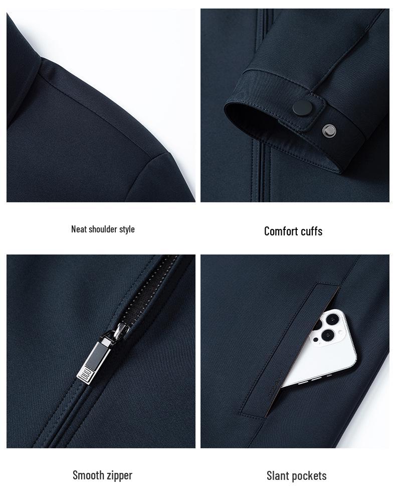Men's Lapel Jacket: Spring/Autumn Middle-aged Business Casual Executive Outerwear