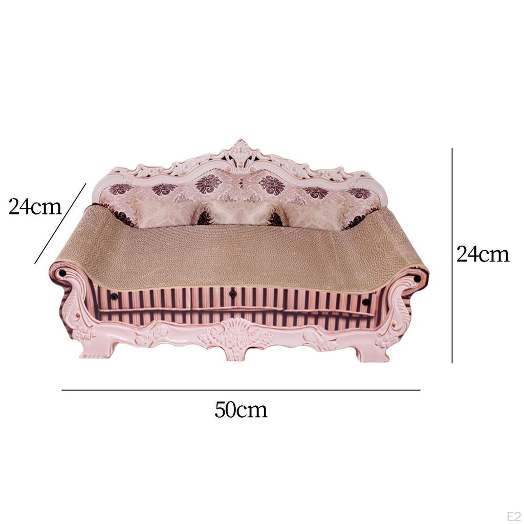 Corrugated Cardboard Cat Scratcher Couch Bed Kitten Sleeping Nest 20x9.5x9.5inch Versatile Wear
