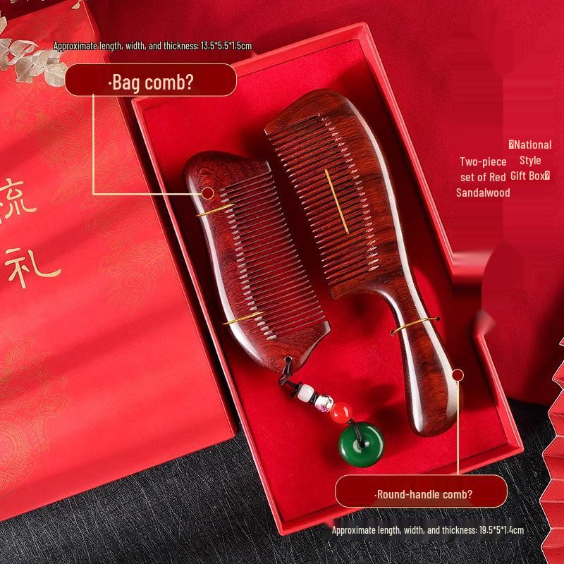 Women's Day Gift: Wooden Comb Gift Box for Girlfriend, Wife, or Employee - Perfect for Birthdays and Engagements.