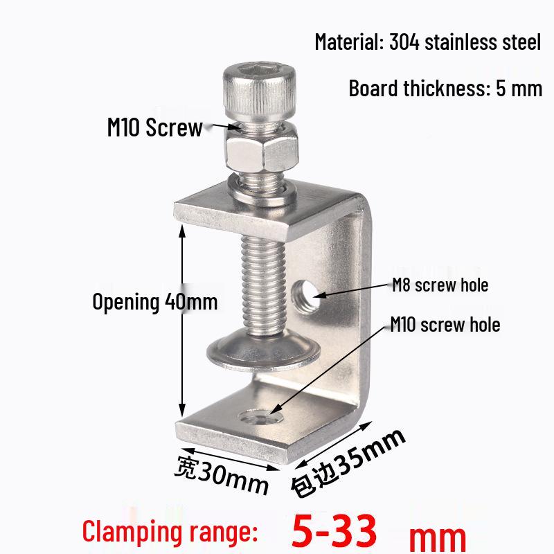 304 Stainless Steel U-Shaped Tiger Pipe Clamp Fastening Clip